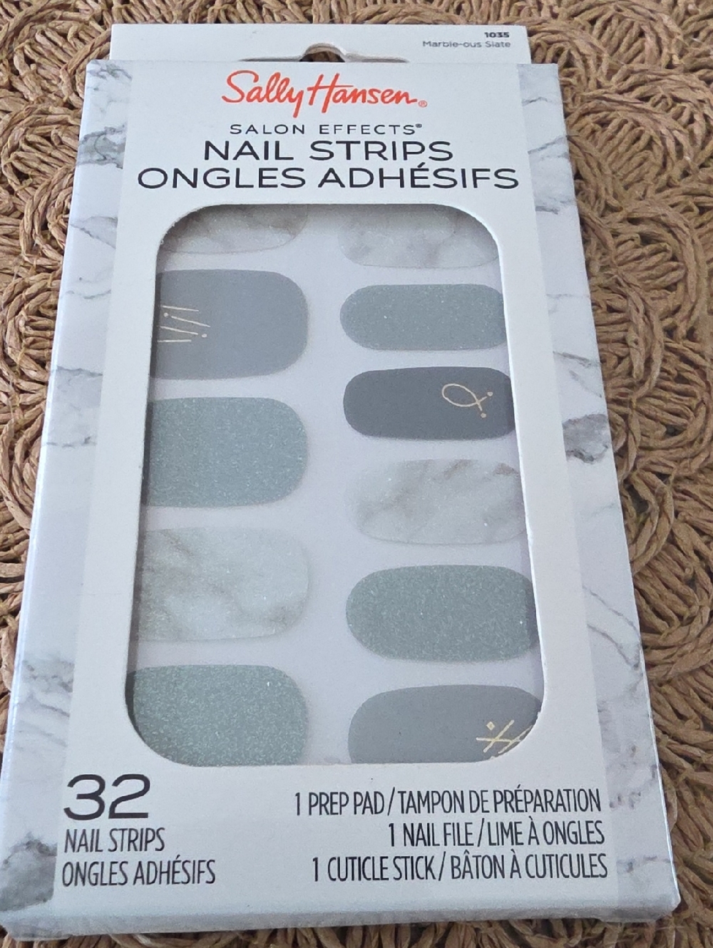 Sally Hansen Salon Effects Nail Strips  Marble-ous Slate 1035